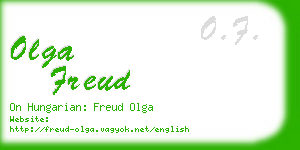 olga freud business card